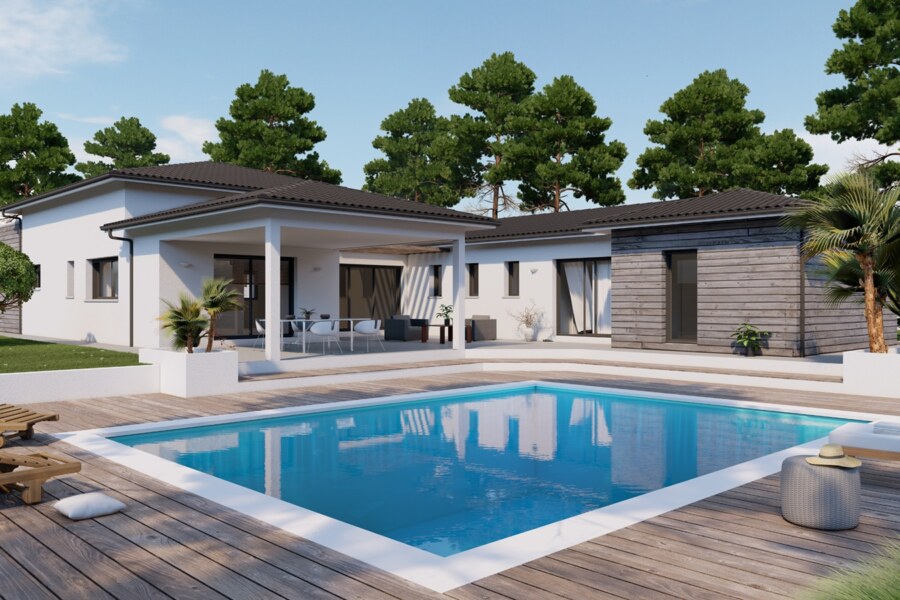 Vue sur piscine Villa Tuyan